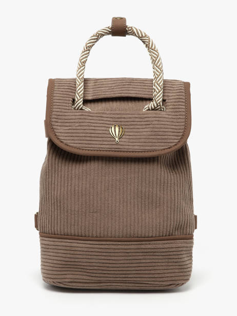 Rugzak Le voyage en panier Bruin velours AHP241